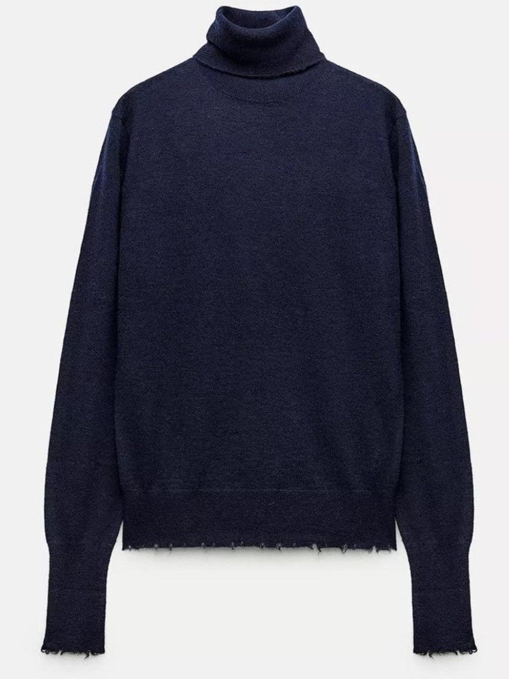 Zara Navy Alpaca Turtleneck Sweater!